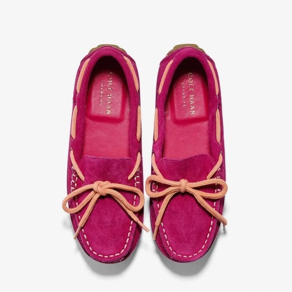 COLE HAAN GRANT DRIVER ELECTRA PINK MOCCASINS 4.5